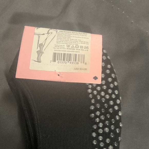 Kate Spade Black Socks with Gold Heart - Picture 4 of 4